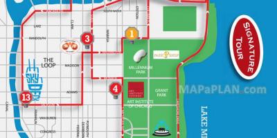 Chicago e madhe turne me autobus hartë