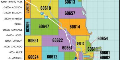 Chicago zonën kodi zip hartë