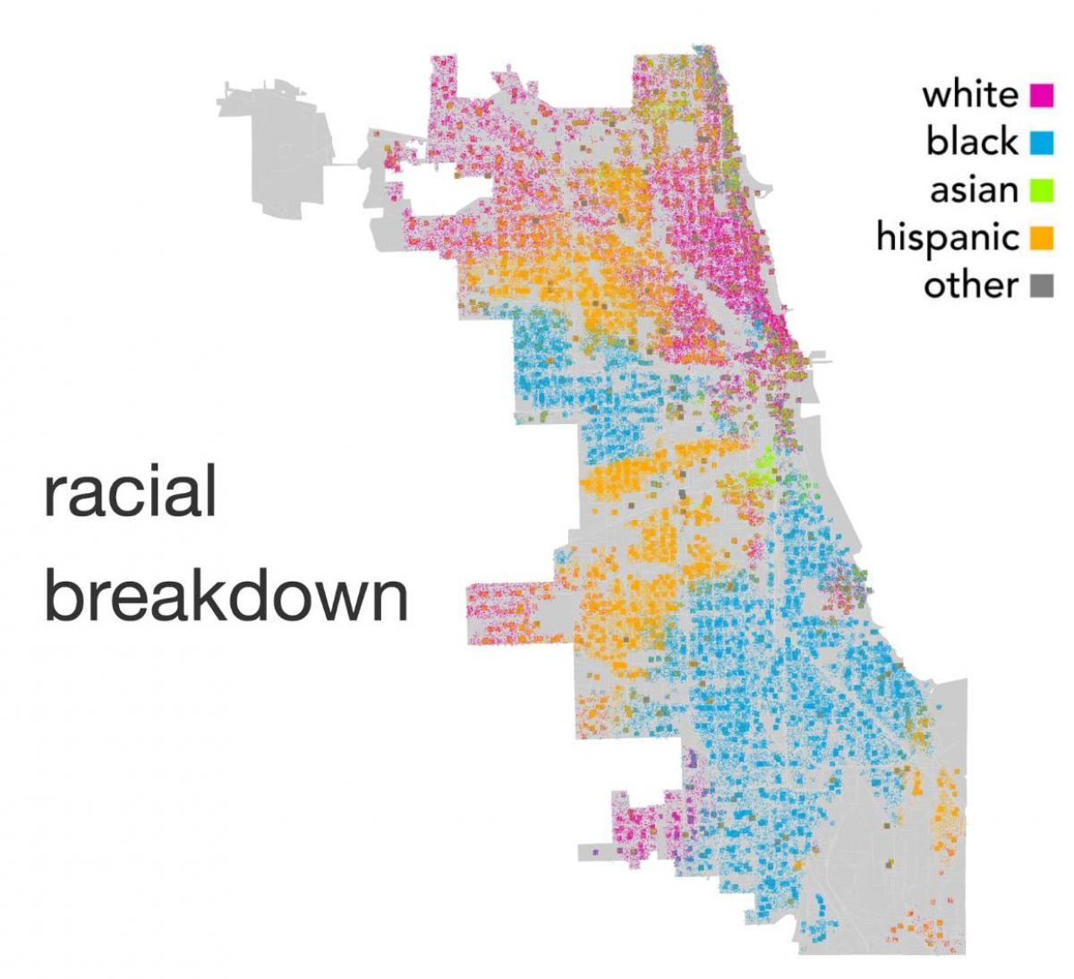 harta e Çikagos përkatësisë etnike