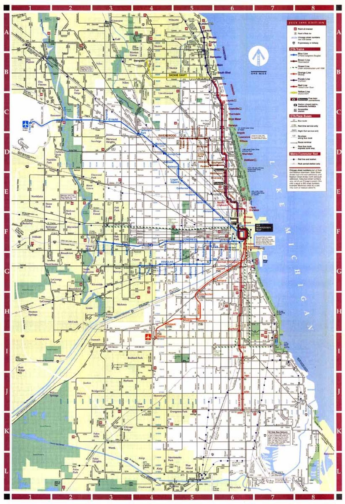 harta e kufijve të qytetit të Çikagos