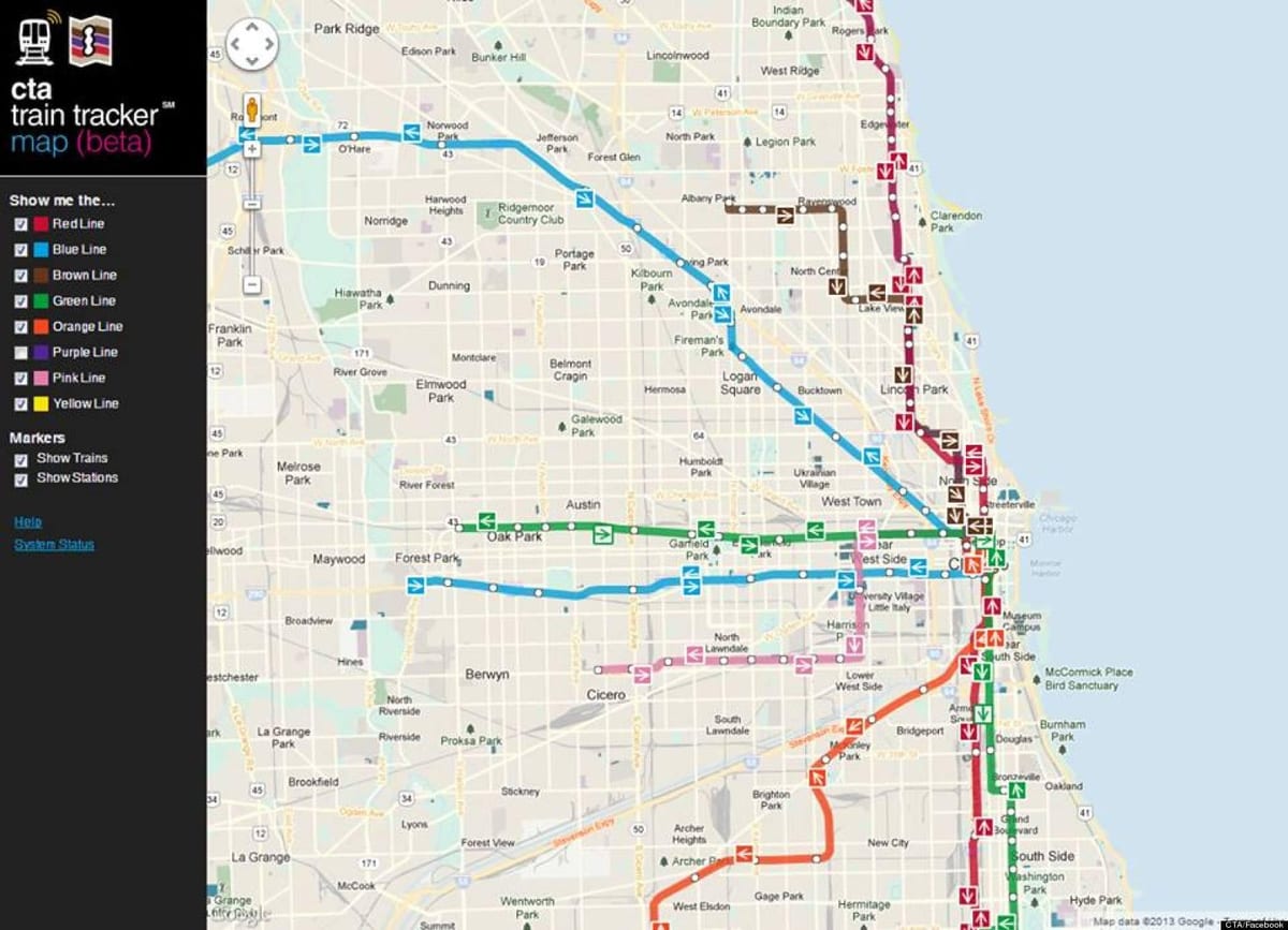 Chicago publike transit hartë