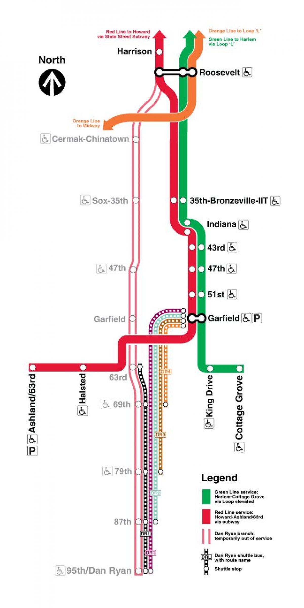 Chicago tren hartë vijën e kuqe