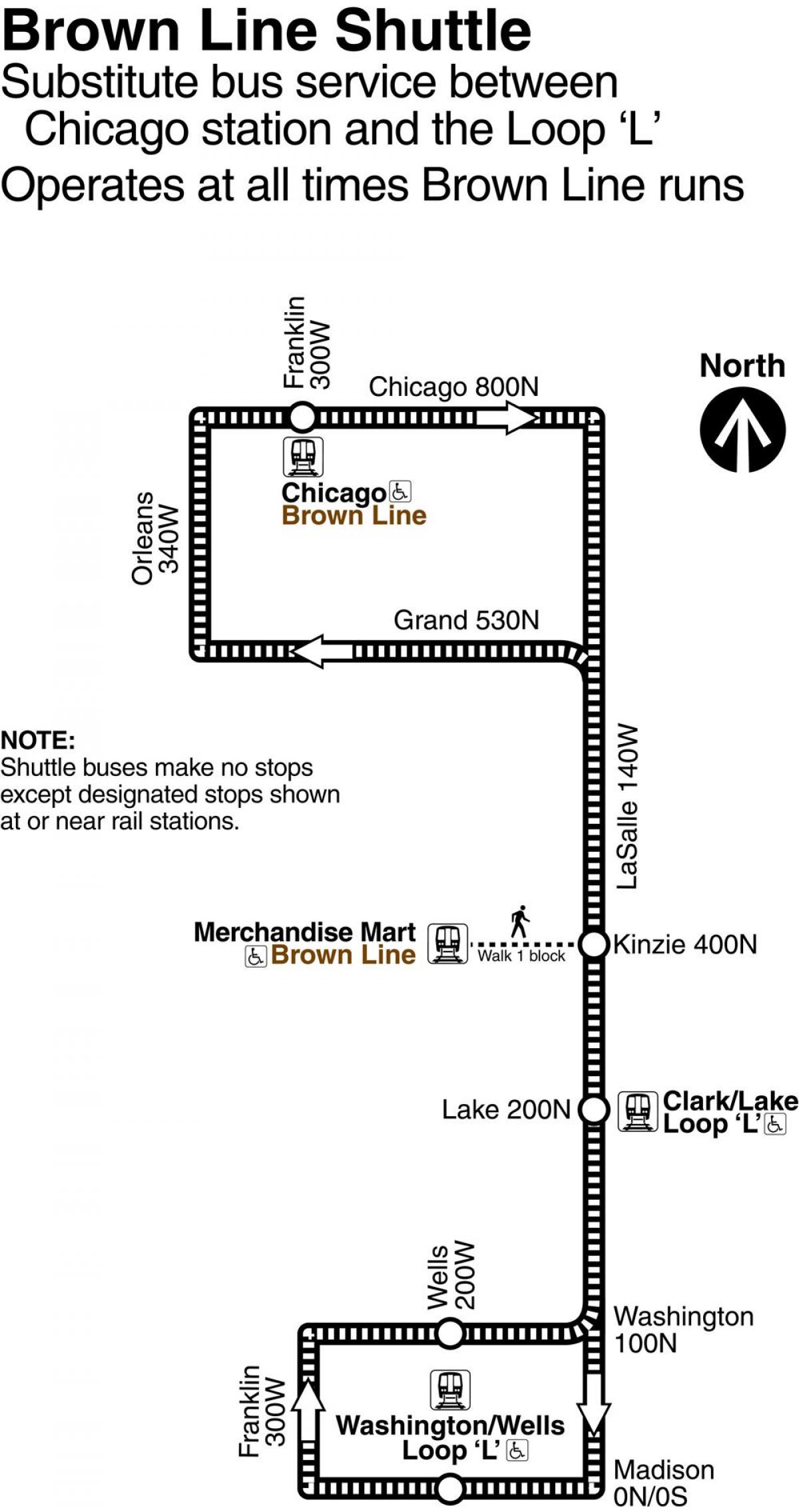 Chicago kafe linjë hartë