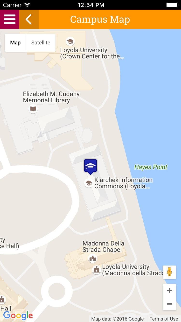 harta e Loyola universitetin e Çikagos