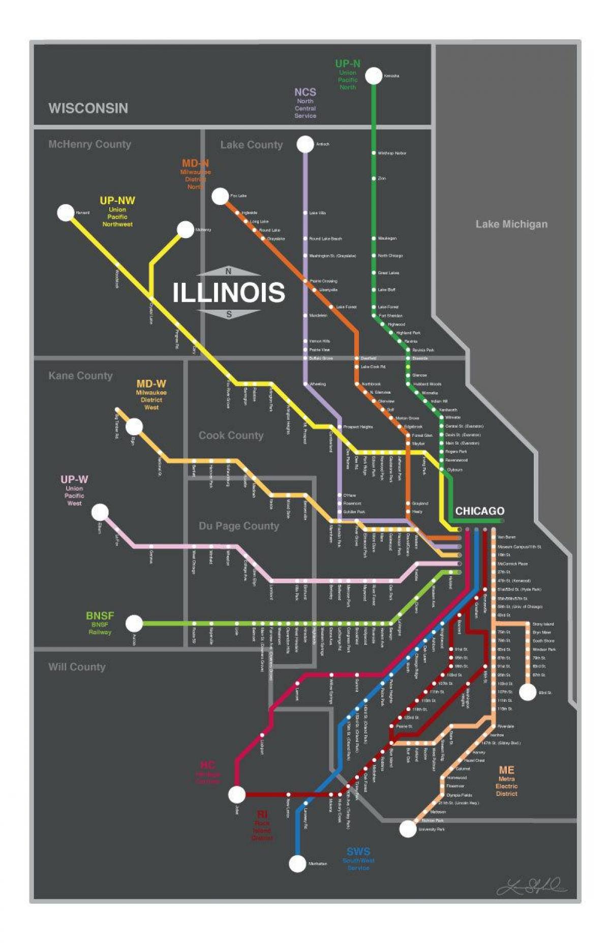 metra hartë Çikago