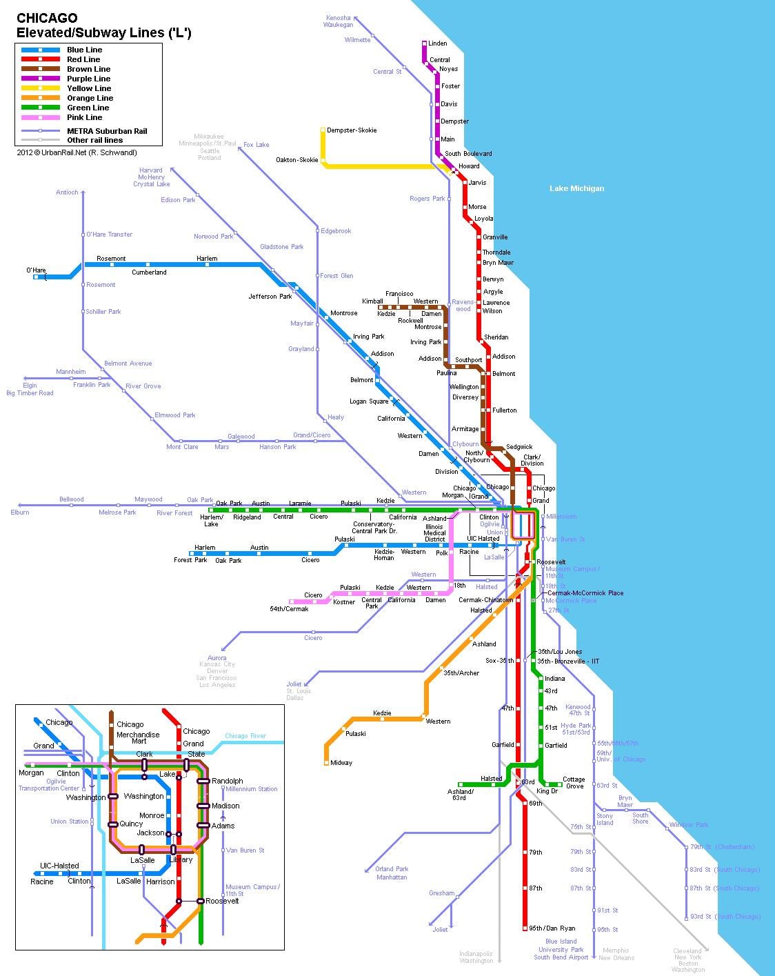 Chicago metro stacion hartë
