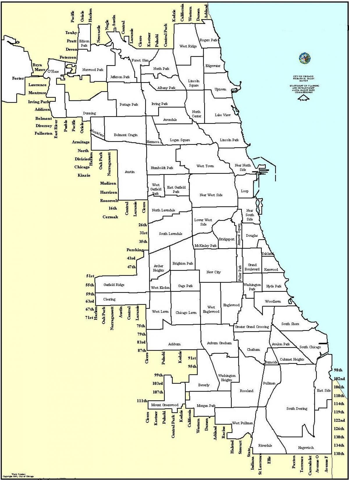 harta e zonimit Çikago