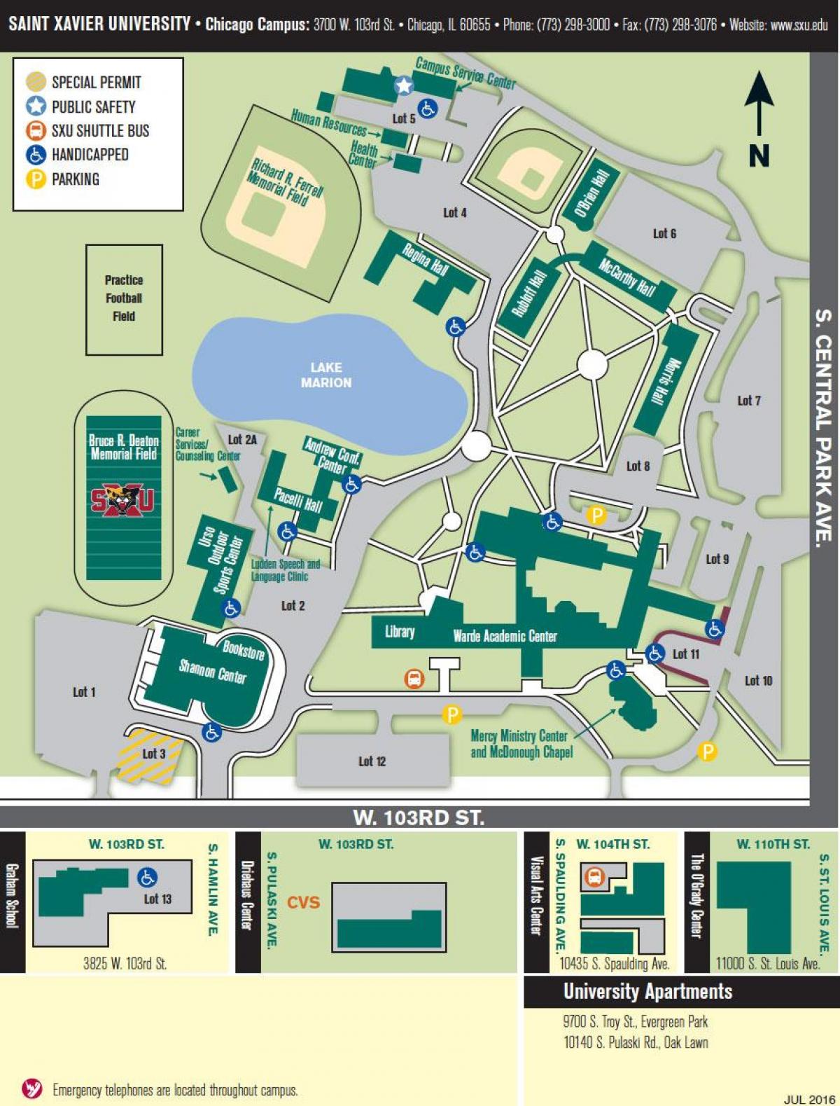 universiteti i Çikagos kampus hartë