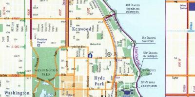 Chicago biçikletë lane hartë