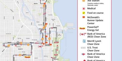 Chicago maratone garë hartë