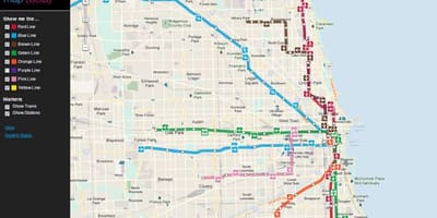Chicago publike transit hartë