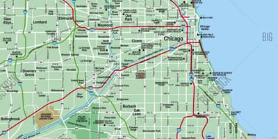 Harta Chicago zonë
