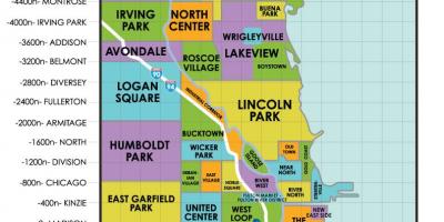 Lagjet në Çikago hartë
