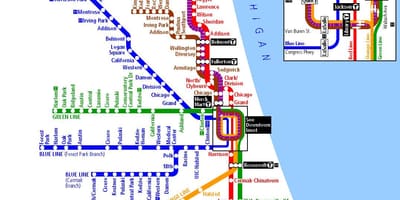 Metro në Çikago hartë