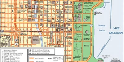 Chicago hartë në qendër të qytetit