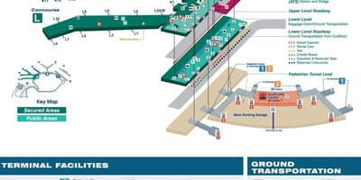 Chicago O Krejt aeroportin e portës hartë