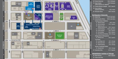 Veriperëndim Chicago kampus hartë